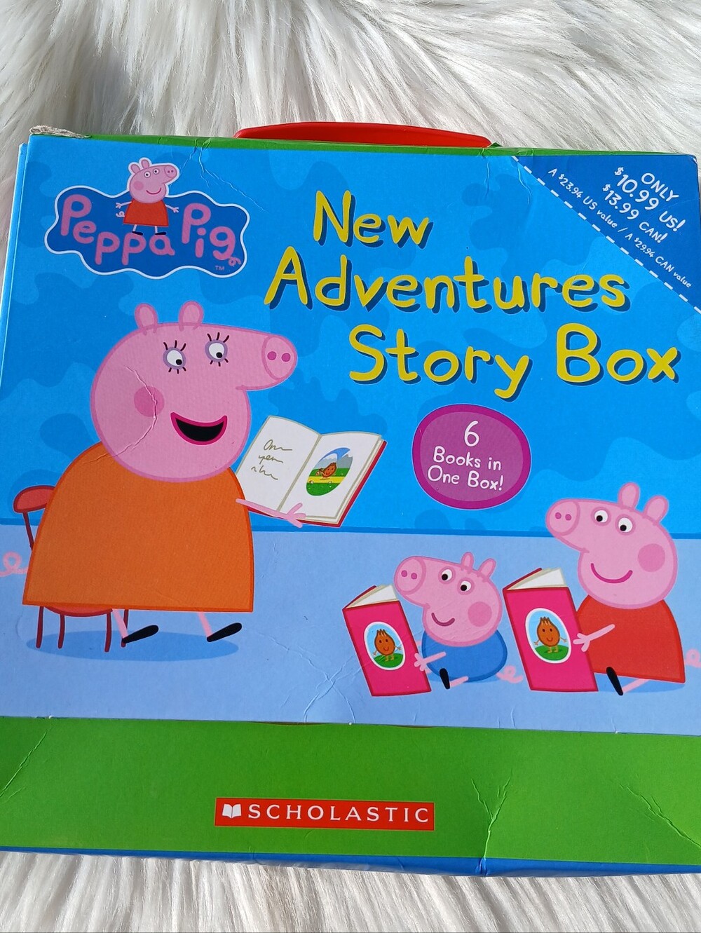 Peppa Pig Story Box Book Set Lot of 6 Books George Dinosaur Dentist Birthday